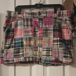 Old Navy Size 16 Colorful Plaid Patchwork Skirt